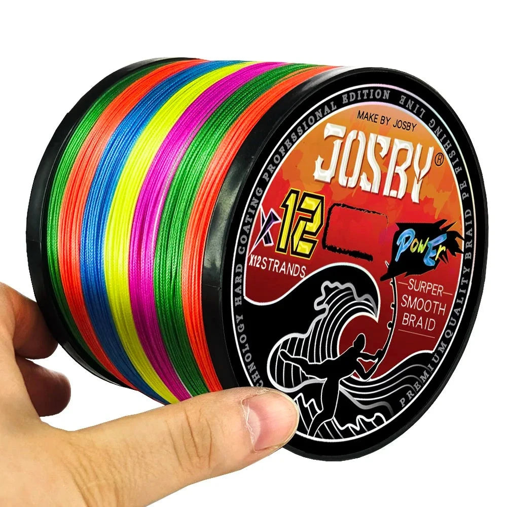 Fishing Line for Offshore-12 Strands Super Strong PE Fishing Line 1000/500/300/100M Multifilament Freshwater Saltwater Carp