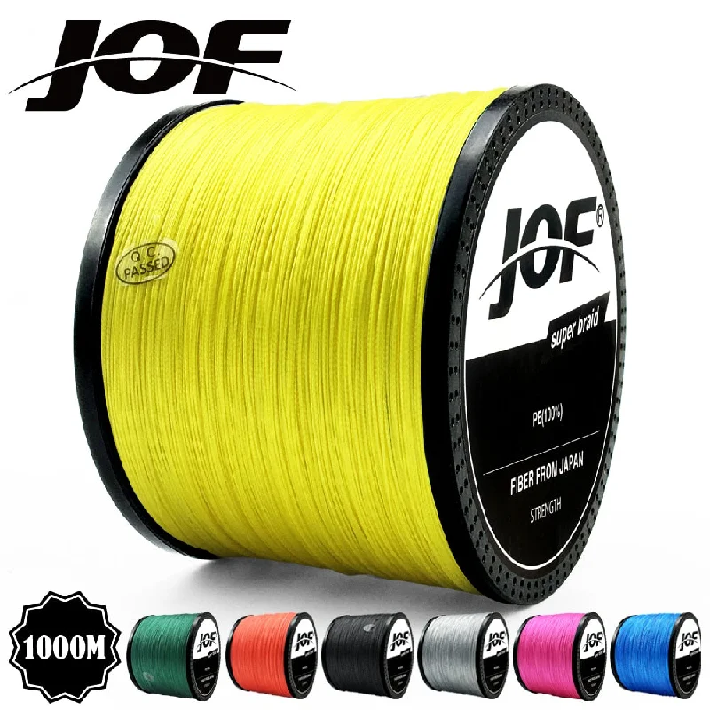 Thin Fishing Line for Small Fish-2018 JOF 300m 500m 1000m 10LB - 80LB PE Multifilament 4 Strands Braid Line Ocean Fishing Super