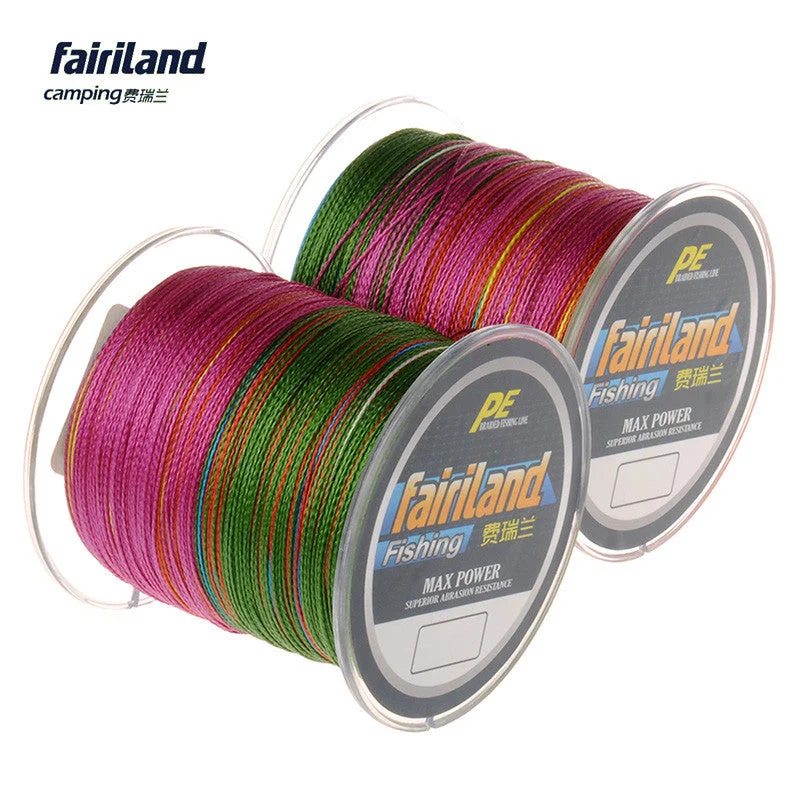 Best Fishing Line for Long-Lasting Use-300m 0.4#-8.0# 10-70Lb Multicolor PE Multifilament Braided Fishing Line 4 Strands PE Line Wire