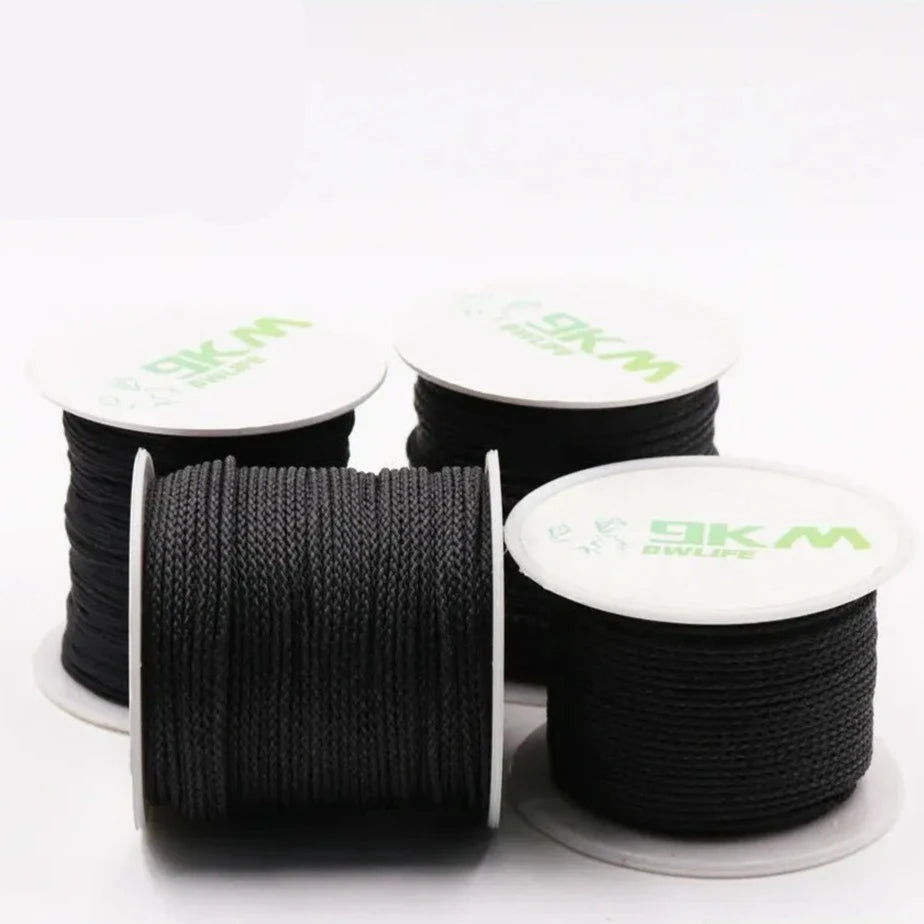 Fishing Line for Shore Fishing-50Lbs-2000Lbs Black Kevlar Line Braided Fishing Assist Line High Tensile Strength Tactical Rope