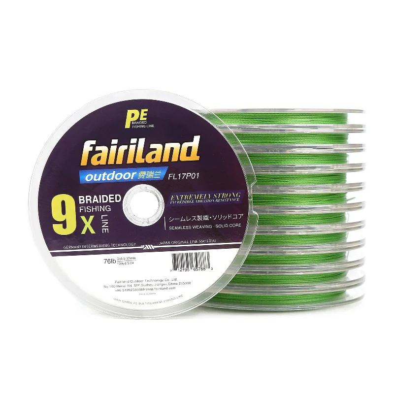 Affordable Monofilament Fishing Line-Fairiland 9 Strands Braided Fishing Line 100m-1000m Superior Strong PE Line 0.8#-6# 28-80 Test LB