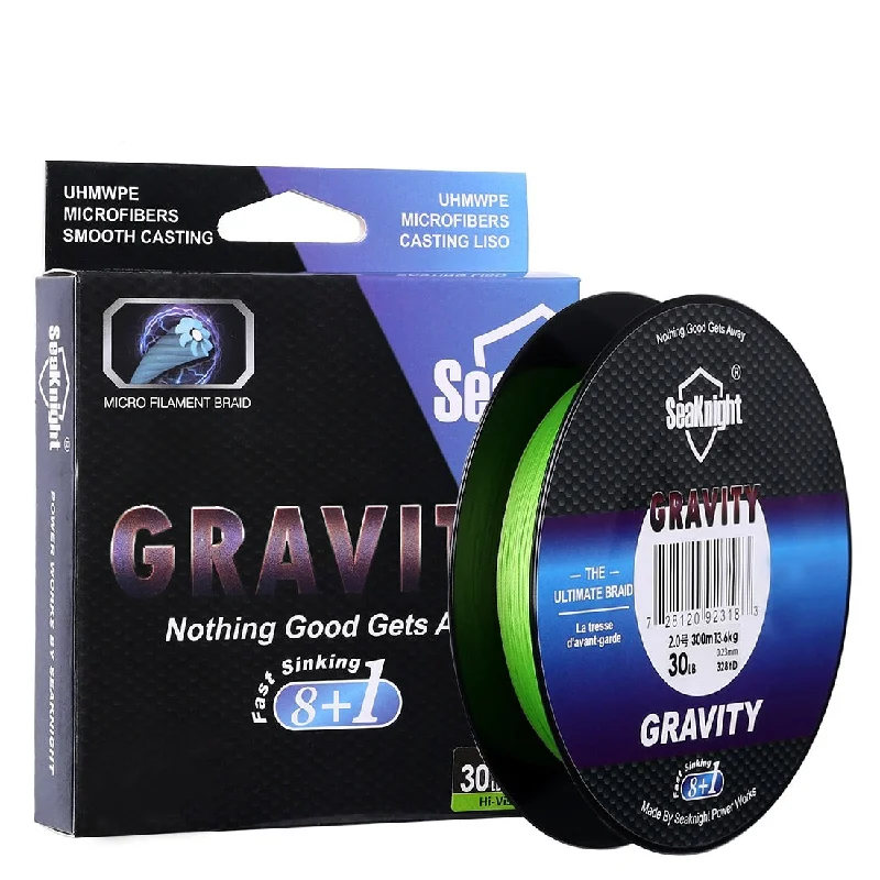 Fishing Line for Ice Fishing-Gravity 8+1 Series G9 Fast Sinking Line 150M 300M 9 Strands Braid PE Line High Specific Gravity