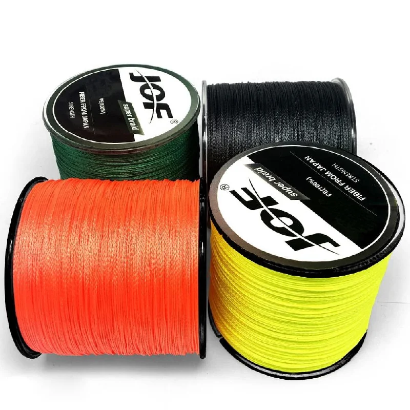 Fishing Line for Heavy Fish-JOF 500M 300M 100M Multicolour PE Braided Wire 4 Strands Multifilament Japanese Fishing Line