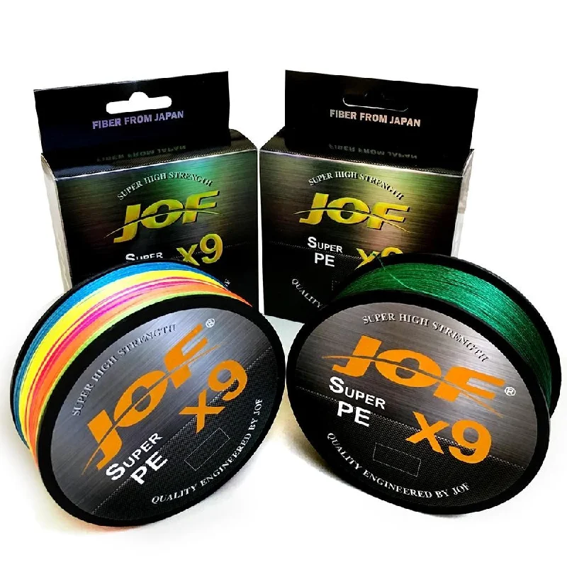 Fishing Line for Accuracy-JOF X9/X12 300-500M Braided Line 9/12 Strands MultiColor Multifilament Saltwater PE Line 20-80LB