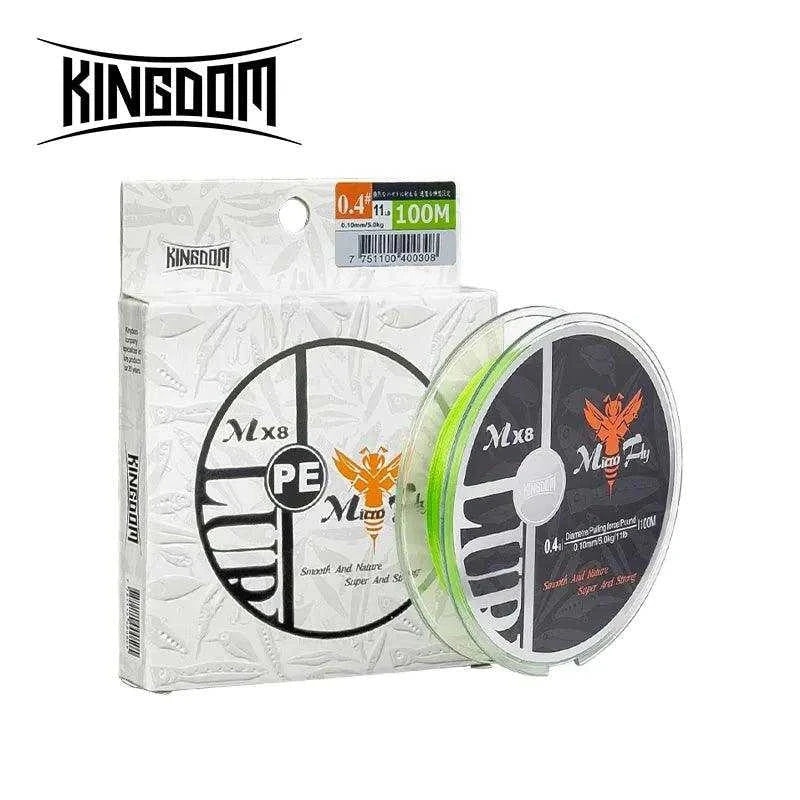 Fast-Action Fishing Line for Accurate Casting-Kingdom Micro Fly 100M 150M Braid PE Fishing Line 8 Strand 0.2#/0.4#/0.6# 9-12LB Far Casting Distance Super Stiff&Strong