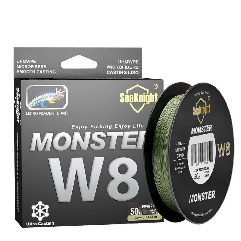 Best Fishing Line for Beginners-Monster W8 Fishing Line 150M 300M 500M 8 Strands Braided Fishing Line Multifilament PE