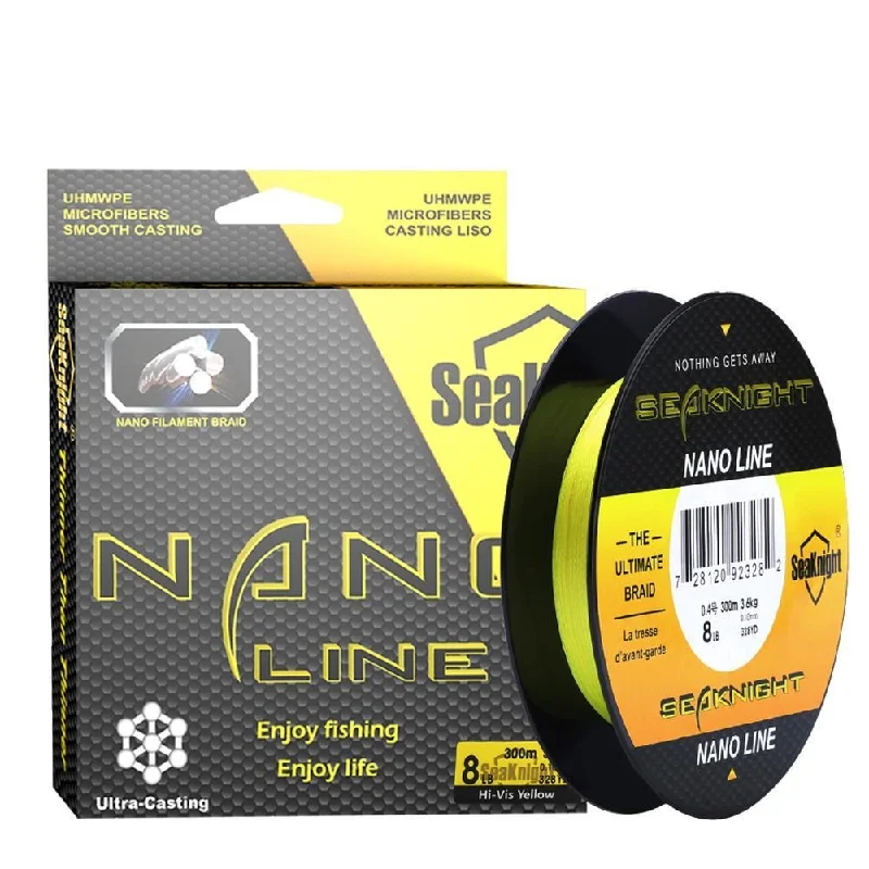 Smooth Casting Fishing Line-Nano 100M 300M 4 Strands Braided Fishing Lines Multifilament PE Fishing Line 4LB 6LB 8LB