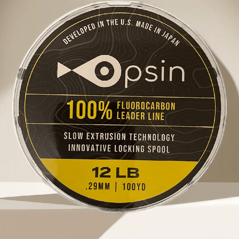 Fishing Line for Tackle Efficiency-Opsin Fluorocarbon fishing Line 12lb .29mm