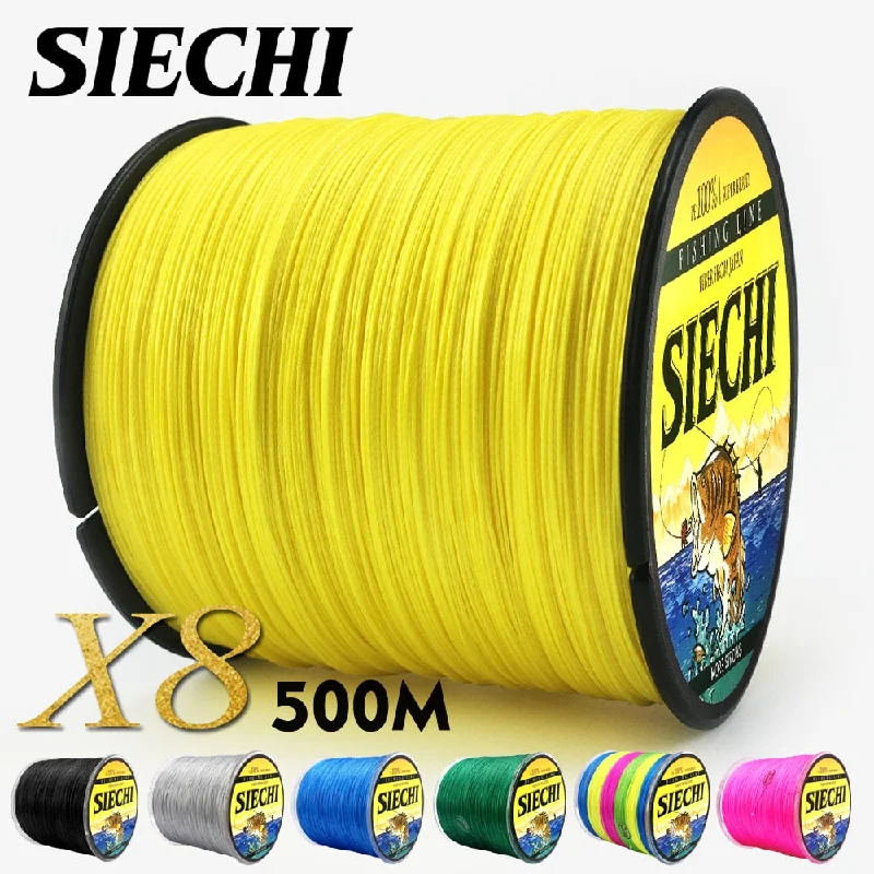 Fishing Line for Tough Saltwater Use-SIECHI PE Braided Fishing Line Multifilament 500M 8 Strands Cord Carp Fishing Lines For Saltwater 20