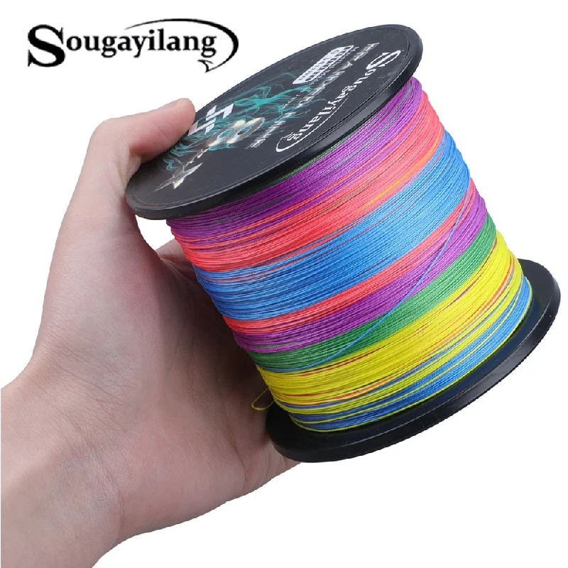 Fishing Line for Quick Retrieve-Sougayilang 8x+x 9 Strands Braided PE Fishing Line 300M 500M 1000M Strong Fishing Line Multifilament