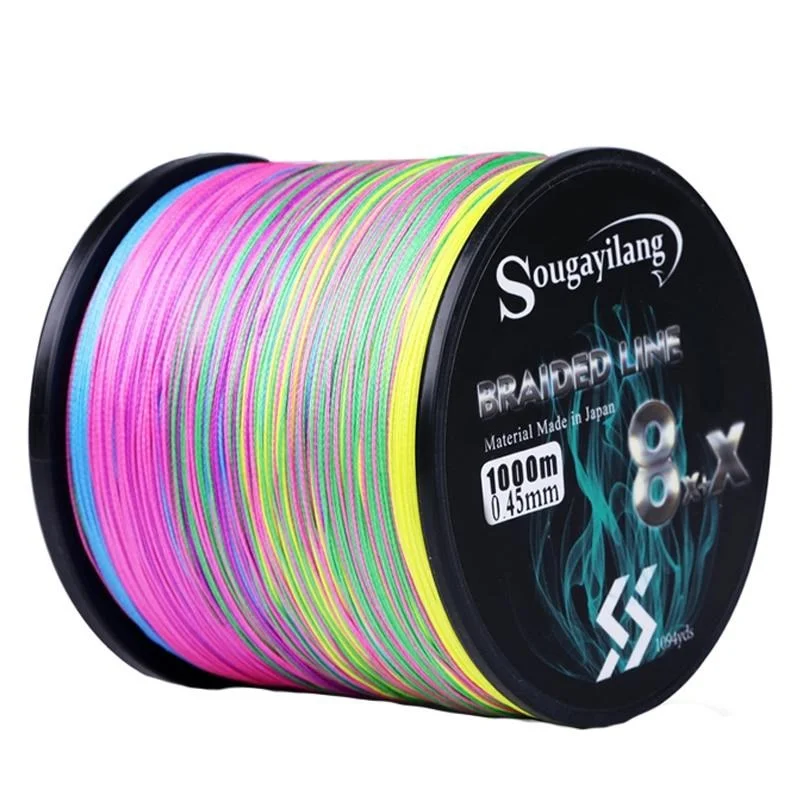 Fishing Line with Perfect Knot Strength-Sougayilang New 9 Strands Strong PE Fishing Line 300M 500M 1000M  Strong Abrasion Resistance