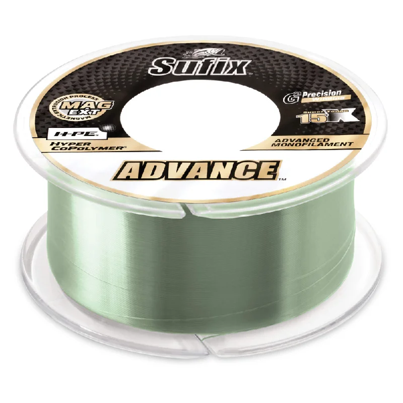 Fishing Line for Deep Sea-Sufix Advance Mono Lo-Vis Green 14 lb 1200 Yd.