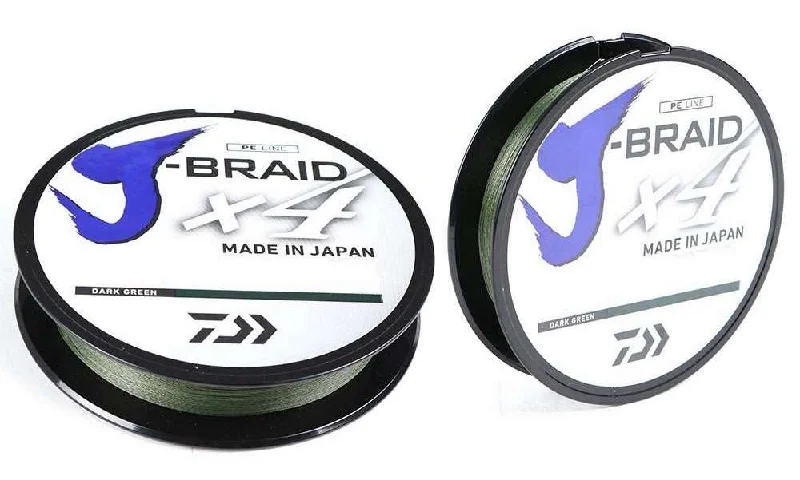 Fishing Line for Catching Small and Large Fish-Daiwa J-Braid x4 Dark Green 150yds