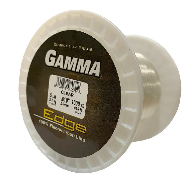 Fishing Line for Maximum Sensitivity-GAMMA EDGE 100% CLEAR FLUOROCARBON LINE 500 YRD