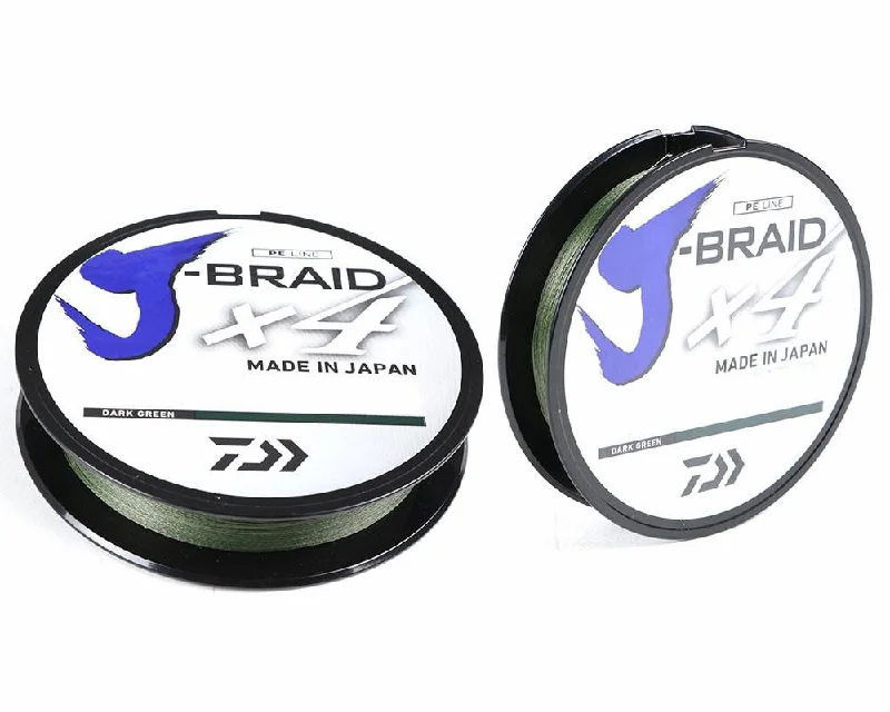 Fishing Line with Maximum Strength-Daiwa J-Braid X 4 Dark Green