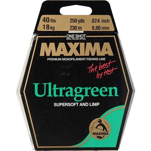 High-Strength Fluorocarbon Fishing Line-Maxima Moss 12 Ultragreen