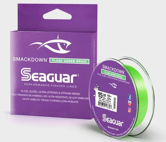 Extra-Thin Fishing Line for Precise Control-SEAGUAR SMACKDOWN BRAIDED PERFORMANCE FISHING LINE