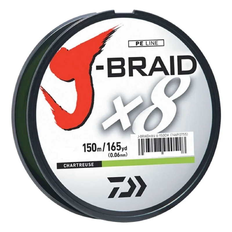 Affordable Fluorocarbon Fishing Line-Daiwa J-Braid Chartreuse Filler Spool - 150m 15