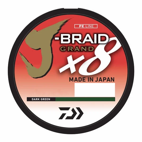 Fishing Line with Strong Drag-Daiwa J-Braid Grand - Dark Green - 300 Yards - 20lb