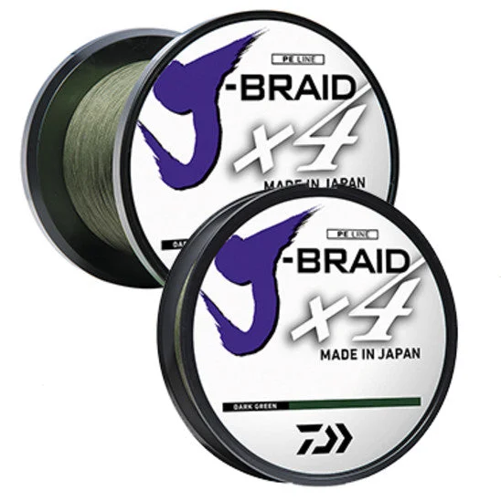 Superior Fluorocarbon Fishing Line-Daiwa J-Braid X4 Dark Green Line - 150yds 65lb-80lb Test 65 - JB4U-150DG 65