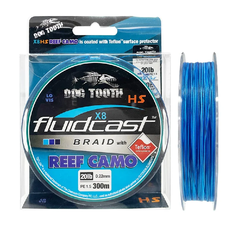 Best Fishing Line for Spinning Rod-Dog Tooth Fluidcast X8 Reef Camo Braid