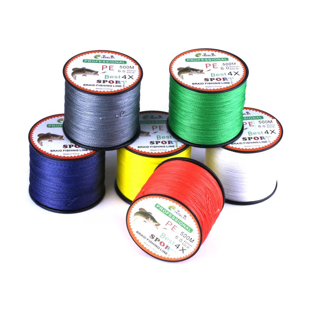 High-Tensile Strength Fishing Line-Lureswholesale®  500m 0.14mm Braided Wire Fishing PE fishing line