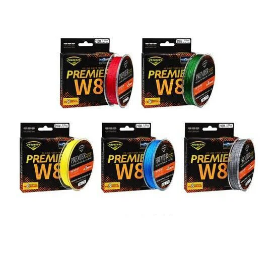 Stronger Braided Fishing Line-Premier Braided Fishing Line, 8 Strand Multifilament Braid 6-8-10-15lb, 210m