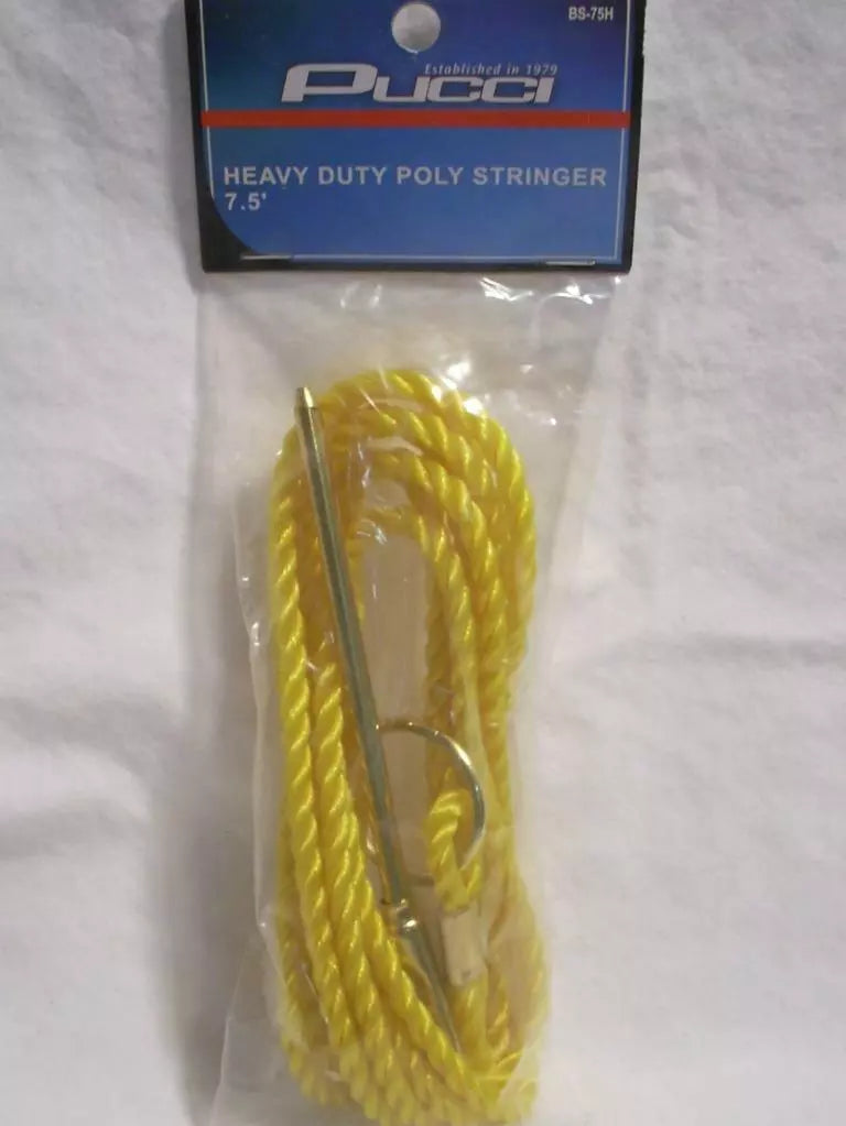 Super Strong Fluorocarbon Fishing Line-Pucci Yellow Braided Heavy Duty Poly Fishing Stringer