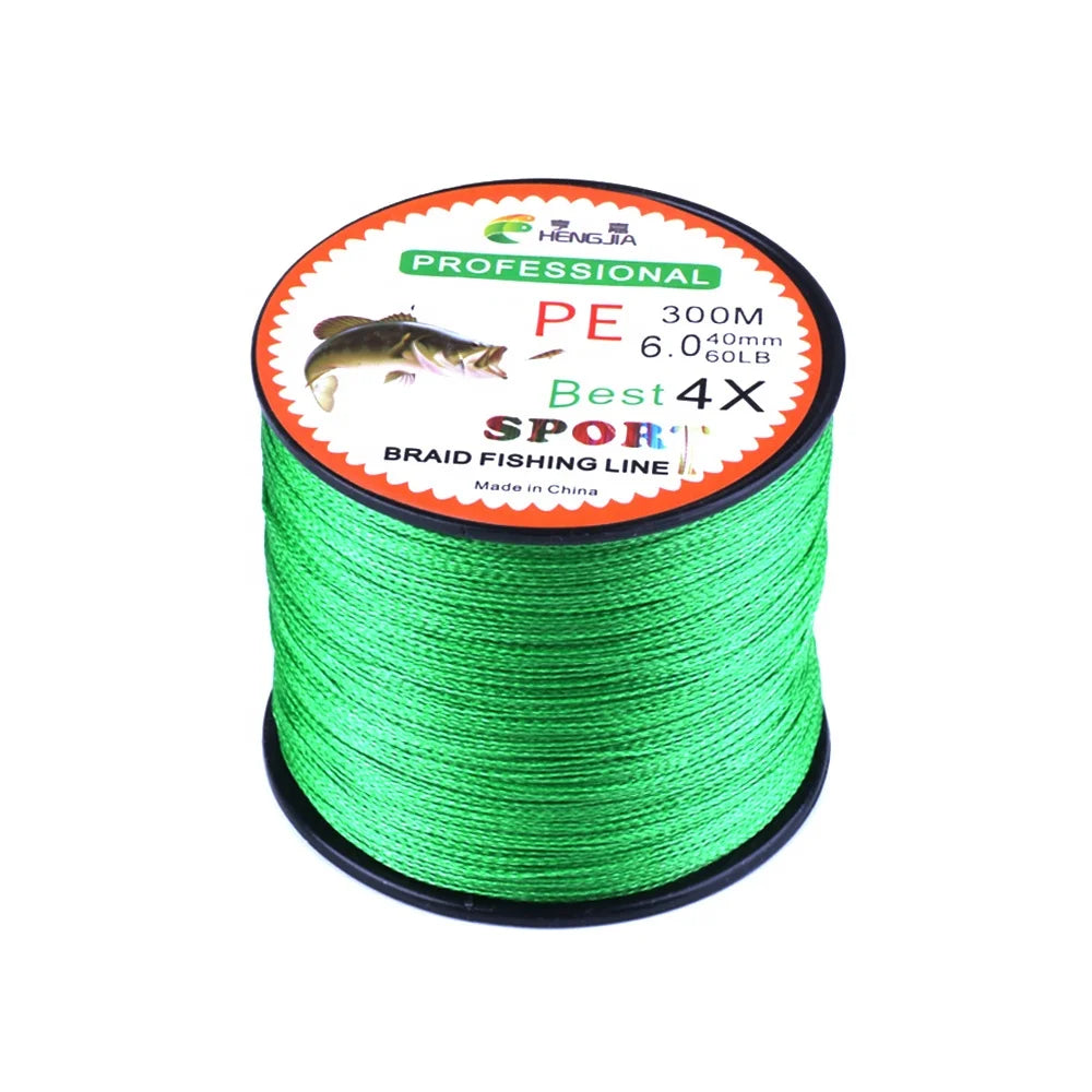 Best Fishing Line for Heavy Duty Use-Lureswholesale® Pure Green 4 strands 500m PE braided fishing line