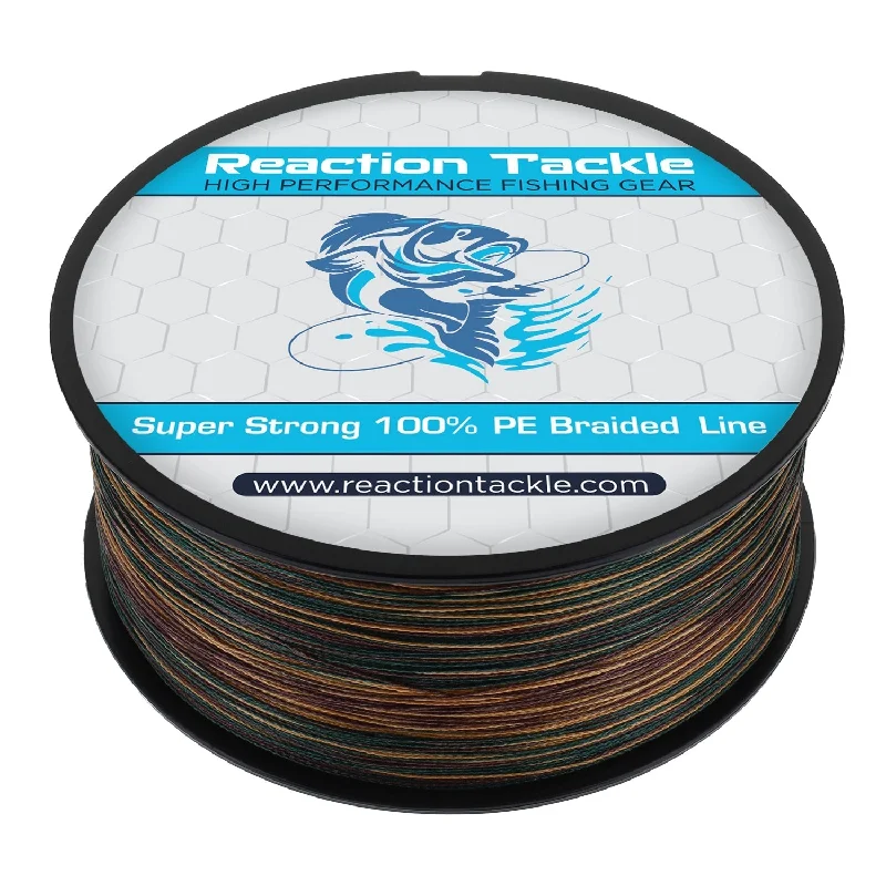 Best Fishing Line for Light Fishing Rod-Reaction Tackle Braided Fishing Line - Green Camo