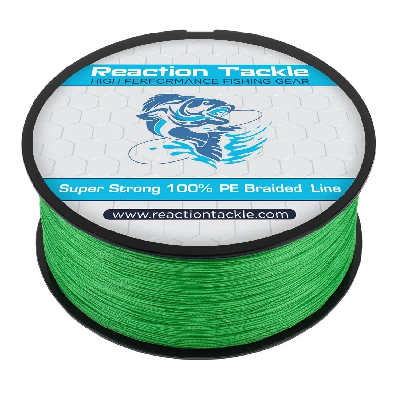 Heavy-Duty Braided Fishing Line-Reaction Tackle Braided Fishing Line - Hi-Vis Green