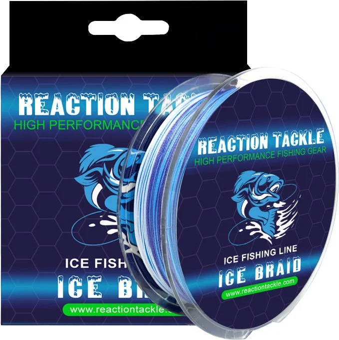 Fishing Line for Heavy Lures and Baits-Reaction Tackle Ice Fishing Braided line - 8 Strand