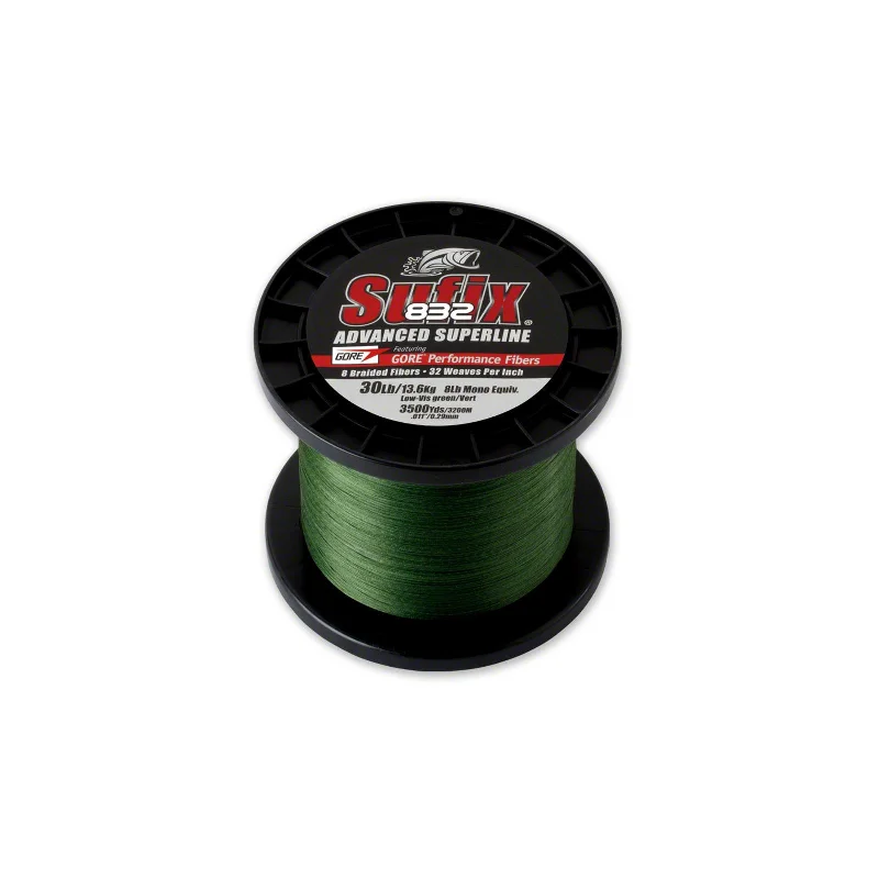 Fishing Line for Light Rods-Sufix 832 Braid 50lb Line Low-Vis Green 3500 Yds 660-450G