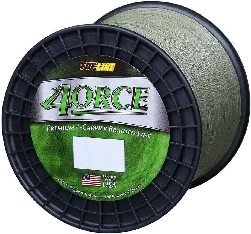 Fishing Line with Enhanced Flexibility-TUF-LINE 4ORCE Braid - Green - 2,500 Yd. (40 Lb. - 65 Lb.) 50 Lb.