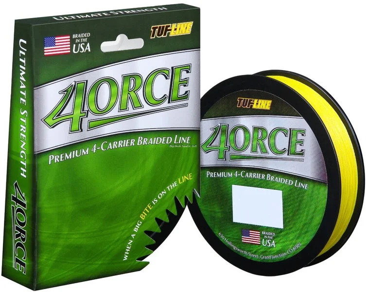 Fishing Line for Tough Conditions-Tuf-Line 4Orce Braided Line 4-Carrier 30Lb 2,500Yd Hi Vis Yellow