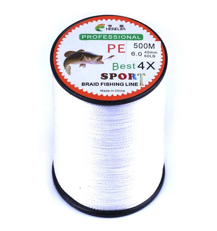 Fishing Line for Baitcasting-Lureswholesale® White 500 meters 15-80LB strength 4 strands PE braided fishing line