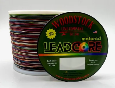 Strong Fishing Line for Catching Heavy Fish-Woodstock Line Metered Lead Core 27lb 100yds